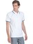 Beyaz Regular Fit Polo Yaka Pamuklu Rayon Tişört 1