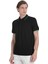 Siyah Regular Fit 100% Pamuk Polo Yaka Rayon Tişört 1