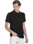 Siyah Regular Fit 100% Pamuk Polo Yaka Rayon Tişört 3
