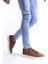 SLW166 Prestige Bağcıklı Cilt Kapitone Desenli Erkek Günlük Sneaker Ayakkabı Cbt - Taba 2