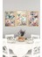 🦋 Kelebek ve Çiçek Temalı Çerçeve Görünümlü 3'lü Tablo Seti🌟 CRVS1117 13 x 17 5