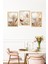 🌿 Altın Beyaz Zarafeti – 3'lü Çerçeve Görünümlü Çiçek Tablo Seti 🌟 CRVS1115 13 x 17 4