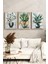 🌿 Çerçeveli 3’lü Dekoratif Bitki Tabloları | Modern Saksı Bitkileri Uv Baskılı Mdf Set🌿 CRV1112 23 x 32 4