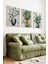 🌿 Çerçeveli 3’lü Dekoratif Bitki Tabloları | Modern Saksı Bitkileri Uv Baskılı Mdf Set🌿 CRV1112 23 x 32 5