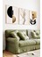 🌿 Altın Doku ve Siyah Minimalist Bitkiler Temalı 3’lü Çerçeveli Tablo Seti 🌿 CRV1121 23 x 32 5