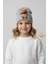 Peluş Ayıcık Detaylı Kız Çocuk Triko Bere – Yumuşak Triko Kışlık Şapka | Pamuklu Örgü Beanie Modeli 1