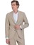 Vizon Slim Fit Mono Yaka Keten Takım Elbise 3