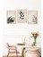 🌿 Siyah Beyaz Yaprak Desenli 3’lü Modern Minimal Tablo Seti🌟 CRVS1128 21 x 30 4