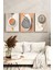 🌀 Modern Geometrik Formlar ve Doku Efektli 3’lü Çerçeveli Tablo Seti🌿 CRV1134 23 x 32 4