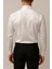 Slim Fit Uzun Kollu Kolay Ütü Teri Emen Nefes Alan Doku Kravatlık Dört Mevsim Beyaz Erkek Gömlek 2