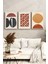 🧱 Modern Minimal Formlar – Tarçın, Kiremit ve Siyah Tonlarda 3’lü Çerçeveli Tablo Seti 🌿 CRV1135 23 x 32 4