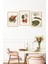 🌿 Tropikal Bitki ve Vazo Temalı 3'lü Dekoratif Çerçeve Görünümlü Tablo Seti 🌟 CRVS1133 13 x 17 4