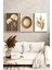 ✨ Altın Dokulu Doğa ve Geometrik Formlar – Çerçeveli 3’lü Tablo Seti🌿 CRV1132 23 x 32 4