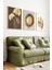 ✨ Altın Dokulu Doğa ve Geometrik Formlar – Çerçeveli 3’lü Tablo Seti🌿 CRV1132 23 x 32 5