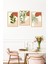 🌿 Bitki Desenli Modern Minimal 3’lü Çerçeve Görünümlü Tablo Seti 🌿 CRVS1129 13 x 17 4