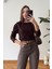 Marka Model Kayık Yaka Triko Bluz- Kahverengi 1