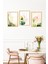 🌿 Modern Geometrik Bitkisel Desenli 3'lü Tablo Seti – Çerçeve Görünümlü 🌿🌟 CRVS1123 13 x 17 4