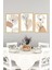 🖼️ Minimal Çizgisel Çiçek Desenli 3'lü Tablo Seti Bej Tonlu, Modern Çerçeve Görünümlü 🌟 CRVS1118 13 x 17 5