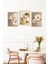 🖼️modern Doğallığın Yansıması Altın Tabak Çiçek Detaylı Tablo Seti Çerçeve GÖRÜNÜMLÜ🌟CRVS1140 13 x 17 4