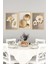 🖼️modern Doğallığın Yansıması Altın Tabak Çiçek Detaylı Tablo Seti Çerçeve GÖRÜNÜMLÜ🌟CRVS1140 13 x 17 5