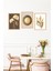 ✨ Altın Detaylı Bitki ve Daire Temalı 3’lü Çerçeve Görünümlü Tablo Seti ✨ CRVS1132 13 x 17 4