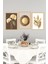 ✨ Altın Detaylı Bitki ve Daire Temalı 3’lü Çerçeve Görünümlü Tablo Seti ✨ CRVS1132 13 x 17 5