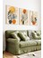 🌿 Turuncu Vazo ve Yaprak Temalı 3’lü Çerçeveli Tablo Seti Modern Dekorasyonun Yeni Yüzü 🌿 CRV1158 23 x 32 5