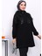 Siyah Yaka Fermuarlı Püsküllü Tunik 1