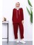 Bordo Kapşonlu Tunik Pantolonlu Takım 1