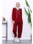 Bordo Kapşonlu Tunik Pantolonlu Takım 2