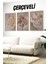 🤍 3’lü Çerçeveli Soft Tonlarda Büyük Çiçek Desenli Tablo Seti 🌿 CRV1156 23 x 32 1