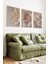 🤍 3’lü Çerçeveli Soft Tonlarda Büyük Çiçek Desenli Tablo Seti 🌿 CRV1156 23 x 32 5