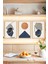 🖼️ Modern Minimal Geometrik Soyut 3'lü Çerçeve Görünümlü Tablo Seti🌟 CRVS1141 13 x 17 1