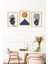 🖼️ Modern Minimal Geometrik Soyut 3'lü Çerçeve Görünümlü Tablo Seti🌟 CRVS1141 13 x 17 4