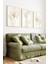 🌼 Ince Çizgili Zambak Temalı 3'lü Çerçeveli Mdf Tablo Seti🌿 CRV1139 23 x 32 5