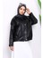 Siyah Omuz Apoletli Deri Ceket 3