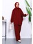 Bordo Fermuarlı Tunik Pantolonlu Takım 2