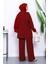Bordo Fermuarlı Tunik Pantolonlu Takım 4