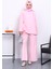 Pembe Büzgü Detaylı Fitilli Tunik Pantolonlu Takım 2