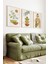 🌿🫒 Zeytin Dalı ve Geometrik Formlar Temalı 3’lü Ahşap Çerçeveli Minimalist Tablo Seti 🌿 CRV1158 23 x 32 5