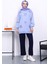Lila Bisiklet Yaka Taşlı Modal Sweatshirt 2
