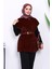 Bordo Cepli Kemerli Kaşe Yelek 1