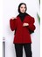 Bordo Vatkalı Düğmeli Ceket 3