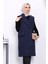 Lacivert Kruvaze Yaka Astarlı Kaşe Yelek 3