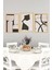 🖼️ Siyah-Beyaz Modern Soyut Desenli 3'lü Çerçeve Görünümlü Tablo Seti🌟 CRVS1151 13 x 17 5