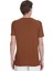 Kahverengi Regular Fit Bisiklet Yaka Tişört 5
