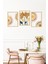 🍁 Altın Yapraklar ve Soyut Güneş Motifli 3’lü Tablo Seti – Parlak, Şık ve Sanatsal🌟 CRVS1148 13 x 17 4