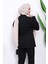 Siyah Vatkalı Düğmeli Ceket 4