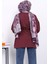 Mürdüm Dikiş Detaylı Yanları Yırtmaçlı Sweatshirt 4