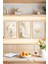 🌿 Beyaz Çiçekler Temalı 3'lü Çerçeve Görünümlü Tablo Seti 🌟 CRVS1149 13 x 17 1